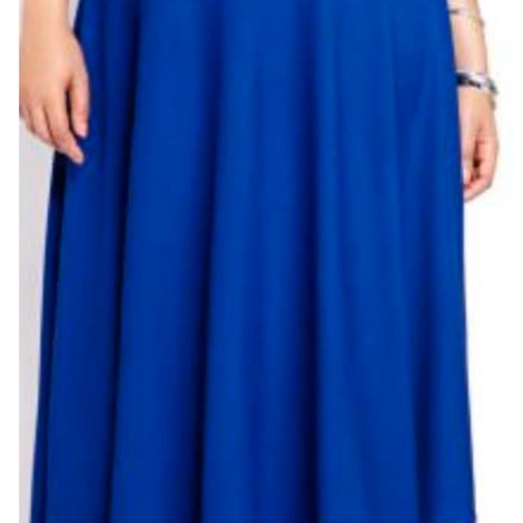 NEW PHOTOS! MIDI SKIRT, COBALT BLUE, SIZE 24, MADE IN CANADA!, PULL ON, MICHEL - Picture 1 of 10